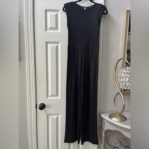 Women’s full length, flare leg, romper.